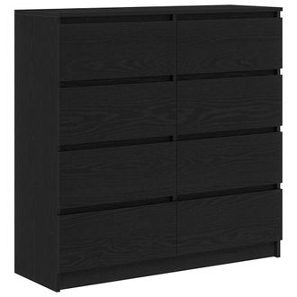 Berkfield Home Sideboard Black Oak 100x35x99 cm Engineered Wood | Size: 100 x 35 x 99 cm
