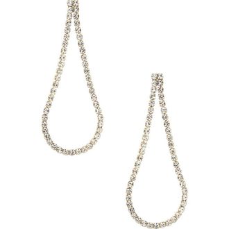 Ettika Crystal Teardrop Frontal Earrings in Gold at Nordstrom