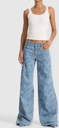 Alice & Olivia Amazing Baggy Jean In Laser Paisley