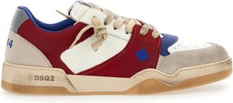 Dsquared2 Sneakers, male, Multicolor, Size: 12 US Red Suede Sneakers with Embossed Logo