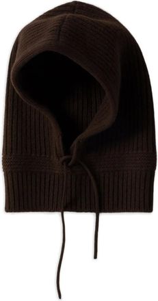 Miu Miu Passamontagna con logo jacquard - Marrone