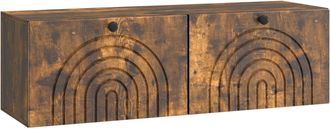 vidaXL Mueble Para Tv De Pared Roble Ahumado 98 X 31 X 30 Cm Vidaxl