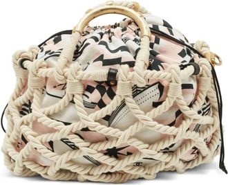 Chanel Shopper met touwdetail en print - Beige