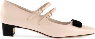 Ferragamo 30mm Vara pumps - women - Lambskin/Goat Skin/Calf Leather - 10.5C - Black