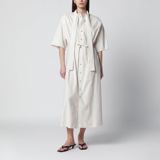 Christophe Lemaire Reversible cream-colored silk-blend dress