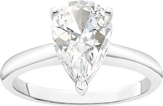 Diamond2Deal 1 Ct Pear Shape Lab Grown Diamond Solitaire Engagement Ring 14k Rose Gold