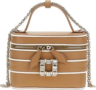 Roger Vivier Handbags, female, Beige, Size: ONE SIZE Vanity Piping Micro