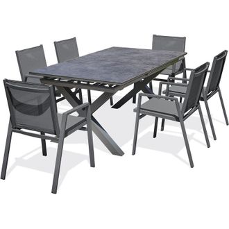 DCB Garden FLORIDE - Set da pranzo da giardino da 6 posti - DCB GARDEN