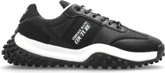 Versace Jeans Couture Sportschoenen met Geprint Logo - Heren - Sneakers - Zwart - 43 EU - Leer - Schoenen