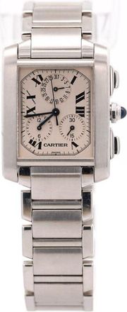 Cartier Pre-owned Cartier Cartier Tank Chronograph Black Dial Unisex Watch 2303