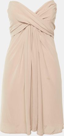 Zimmermann Peach Silk Strapless Mini Dress