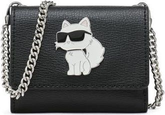 Karl Lagerfeld Wallet On Chain in White/black 2 at Nordstrom
