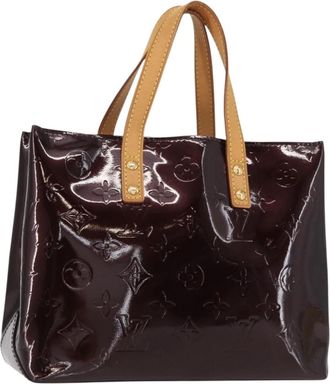 Louis Vuitton Reade Handbag Monogram Vernis Burgundy Patent_Leather Handbag (Pre-Owned)