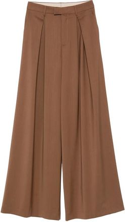 Berwich Nina Pleated Wide-leg Trousers