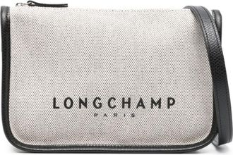 Longchamp Ecru Logo Crossbody Bag