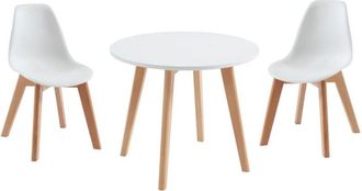 Vente-Unique Vente-unique - Set tavolo per bambini louloune + 2 sedie Bianco lilinou