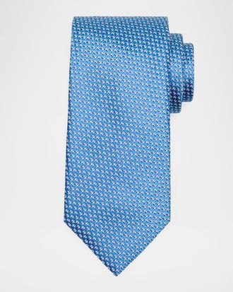 Brioni Men & apos;s Geometric-Woven Jacquard Silk Tie