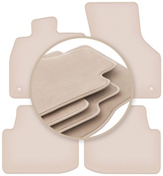 OEM Alfombrillas Premium Beige Para: Volkswagen Passat B8 Sed&aacute;n, Familiar, Variante, Alltrack 2015