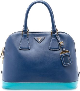 Prada Pre-owned Prada Bicolor Saffiano Lux Promenade Dome Handbag Ladies CQWQ4R52UQTMF355