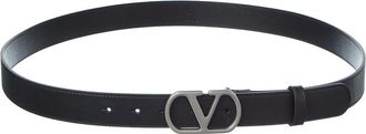 Valentino Vlogo Signature Leather Belt