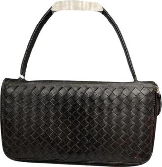 Bottega Veneta Pre-owned Leren Schoudertas - Dames - Vintage Schoudertas - Bruin - ONE Size - Leer - Vintage