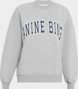 Anine Bing Spencer Logo Crewneck Sweatshirt