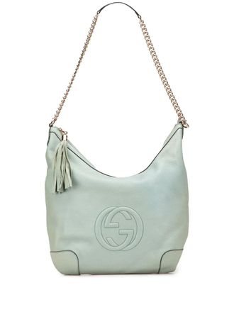 Gucci 2000-2015 Leather Soho Chain shoulder bag - women - Calf Leather - One Size - Blue