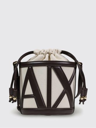 A|X Armani Exchange Borsa a secchiello in canvas e pelle sintetica