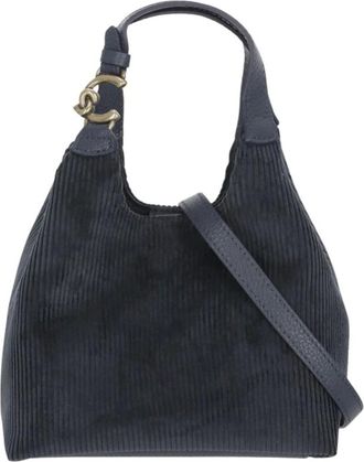 Coccinelle C-Easy Corduroy Handtas - Dames - Tassen - Blauw - Maat: ONE Size Corduroy