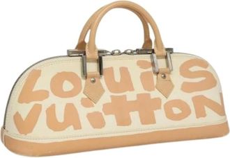 Louis Vuitton Pre-owned Handbags, female, White, Size: ONE SIZE Pre-owned Canvas handbags