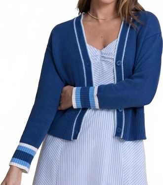 Southern Tide Lucille Cardigan Sweater In Nautical Blue