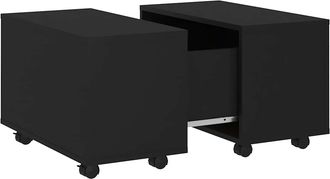 vidaXL Vidaxl Tavolino Da Salotto Nero 60x60x38 Cm In Legno Multistrato
