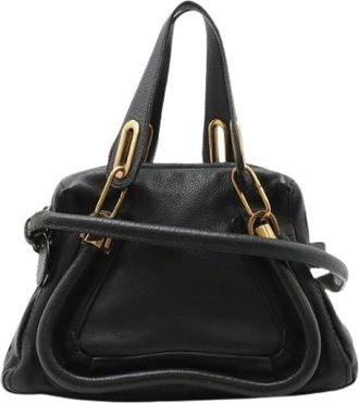 Chlo&eacute; Pre-owned Handbags, female, Black, Size: ONE SIZE Pre-owned Paraty Leather 2way Bag