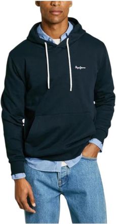 Pepe Jeans London Klassieke Moderne Sweater - Heren - Hoodies - Blauw - S - Katoen - Hoodies & sweatvesten