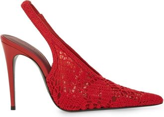 Magda Butrym Red Crochet Pumps