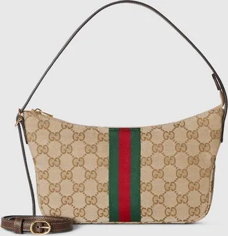 Gucci Lunetta Small Crossbody Bag, Beige, GG Canvas