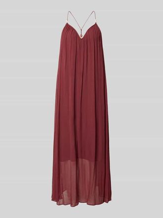 Jake*s Neckholder-Cocktailkleid mit Perlen in Rostrot, Gr&ouml;&szlig;e 32