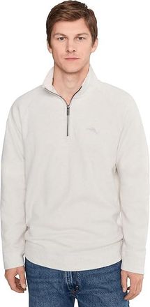 Tommy Bahama North Point Half Zip Mens Sweatshirt Coconut Heather : 3XL, Cotton/Modal/Pique
