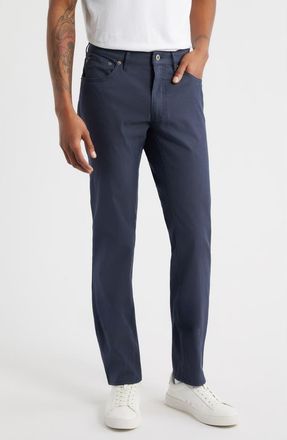 Brax Chuck Modern Fit Chambray Pants in Navy at Nordstrom, Size 40 X 34