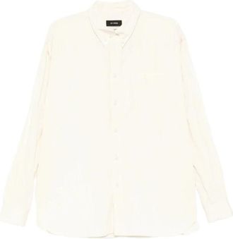 Willy Chavarria Veterano Shirt - Heren - Casual Overhemden - Beige - L - Katoen - Overhemden