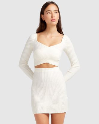 Belle & Bloom Cest Belle Knit Mini Skirt