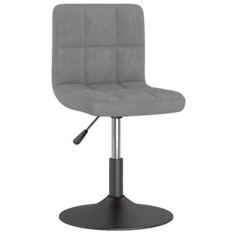 vidaXL Vidaxl - Silla De Comedor Giratoria De Terciopelo Gris Claro