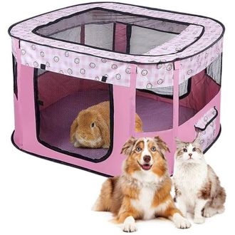OEM Recinto Plegable Para Cachorros Y Mascotas - Fabricado En Tela Oxford - Tienda Rectangular Para Perros, Conejos, Cobayas Y Gatos - Para Uso Interior O