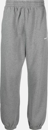 Off-white Mens Off-White Wave Outline Diagonal Printed Joggers in Grey - Size: 35/34/32