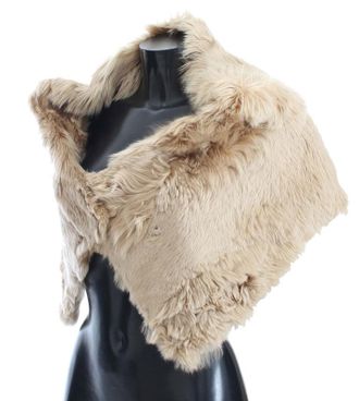 Dolce & Gabbana Womens Beige Alpaca Collar Scarf
