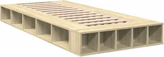 vidaXL Estructura De Cama Madera De Ingenier&iacute;a Roble Sonoma 90x200 Cm Vidaxl