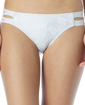 Carmen Marc Valvo Deluxe Strappy Hipster Bikini Bottom In Cmv White