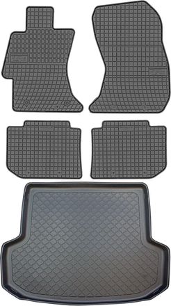 OEM Juego De Alfombrillas De Goma Para Coche Y Maletero Para Subaru Levorg Kombi A Partir De Septiembre De 2015