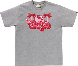 A Bathing Ape Palm Resort Camo Milo on Bape T-Shirt Grey 0ZXTEMX01410QGYX
