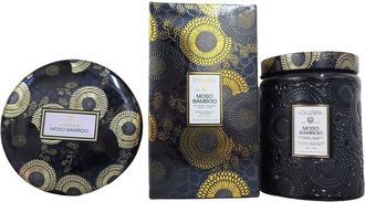 Voluspa 12Oz Moso Bamboo 3-Wick Tin Candle & Diffuser Set